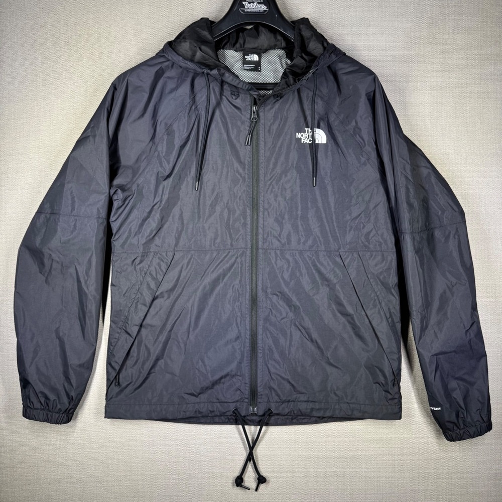 The North Face Mens Antora Rain Hoodie Black Dryvent Size Medium
